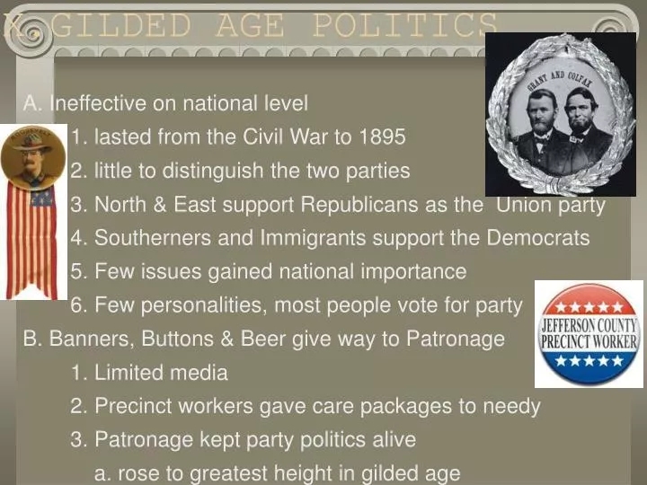 x gilded age politics