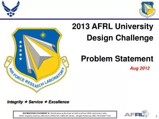 2013 AFRL University Design Challenge Problem Statement