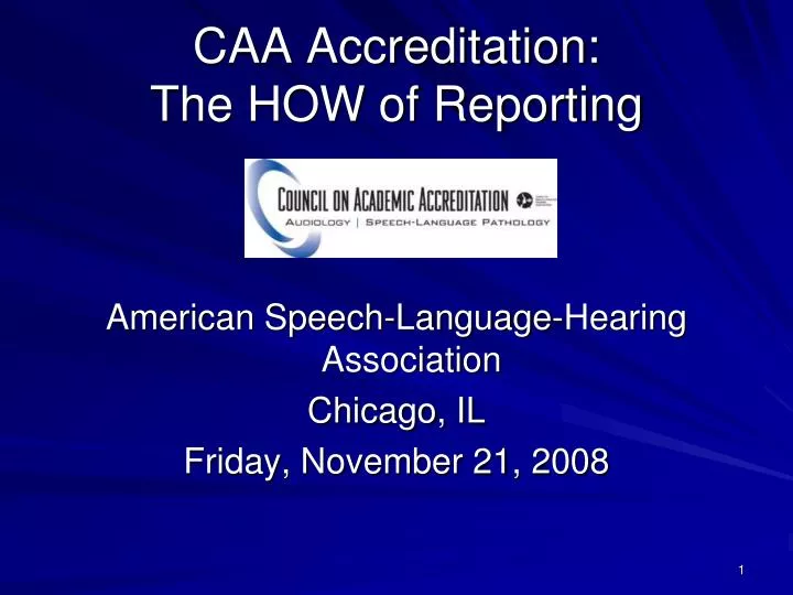 caa accreditation the how of reporting