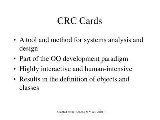 CRC Cards