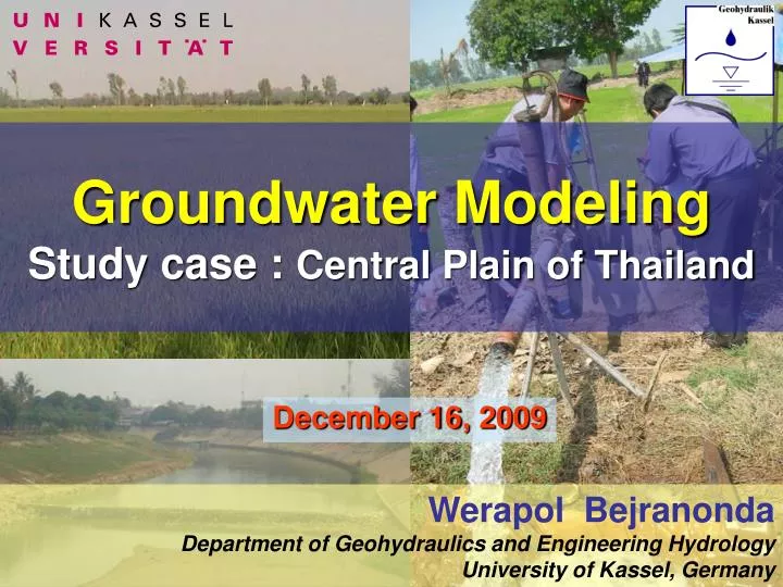 groundwater modeling study case central plain of thailand
