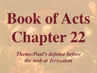 Book of Acts Chapter 22