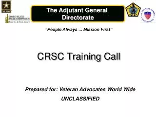 CRSC Training Call