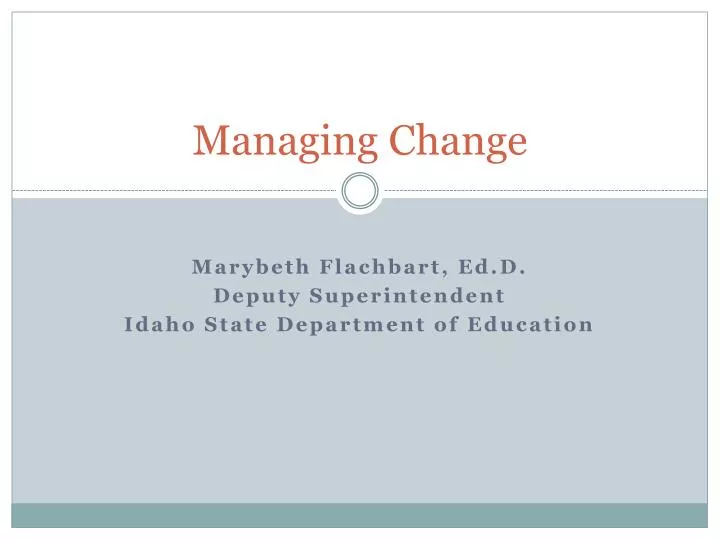 managing change