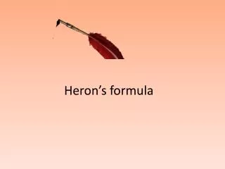 Heron’s formula