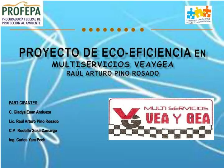 proyecto de eco eficiencia en multiservicios veaygea ra l arturo pino rosado