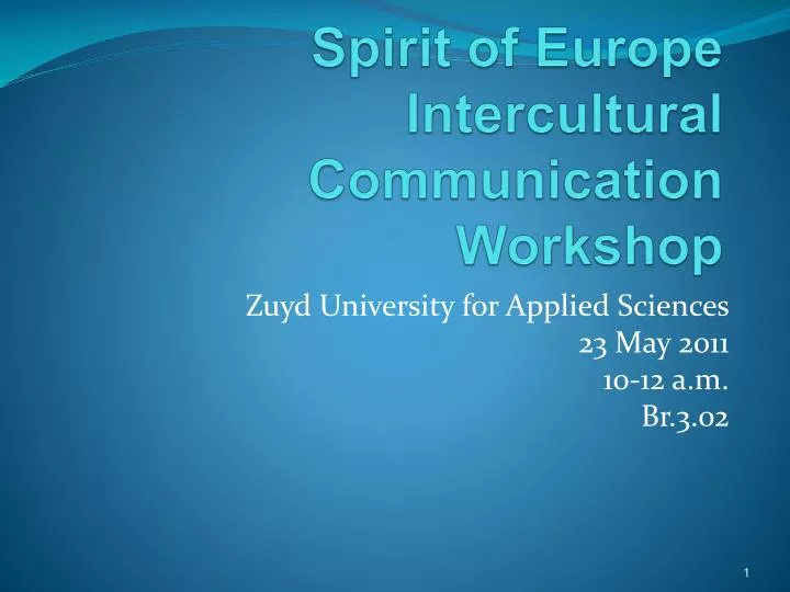 spirit of europe intercultural communication workshop