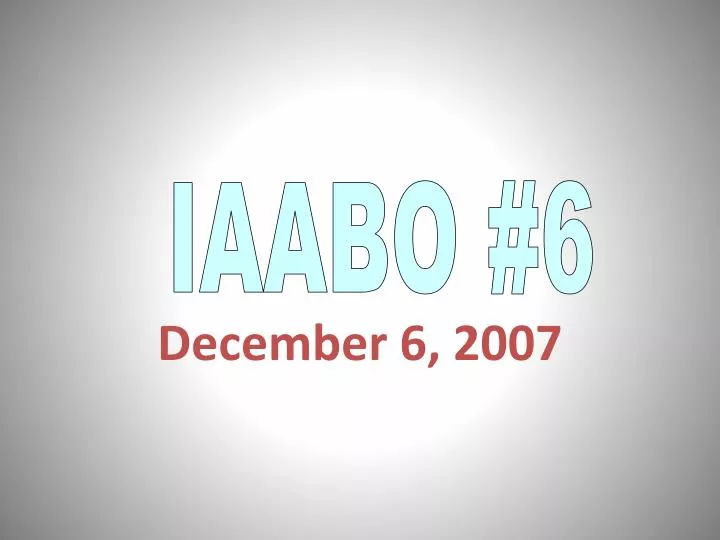 december 6 2007