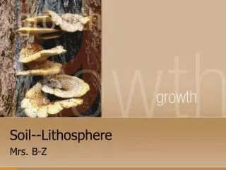 Soil--Lithosphere