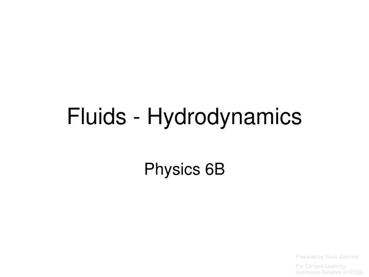 fluids hydrodynamics