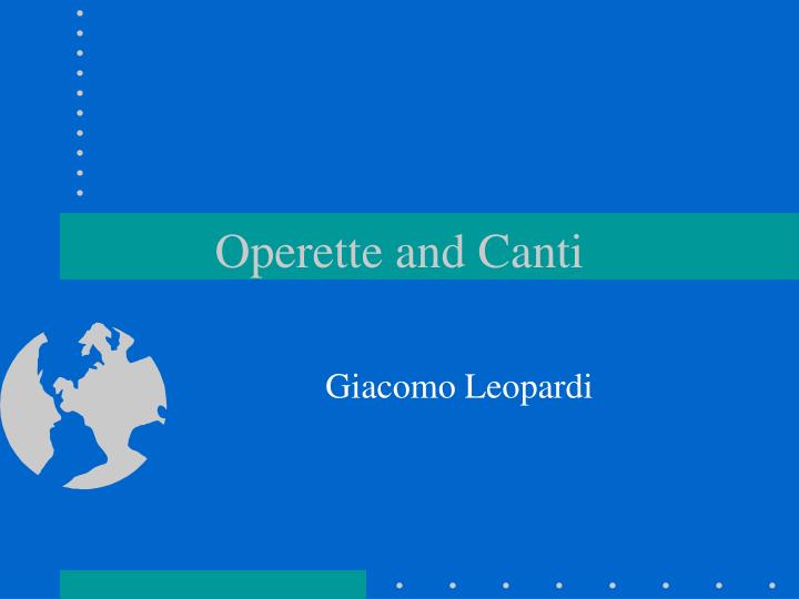 operette and canti