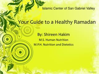 Your Guide to a Healthy Ramadan