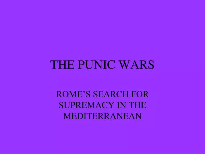 the punic wars