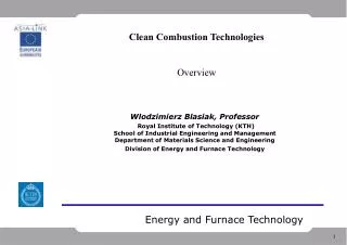 Energy and Furnace Technology
