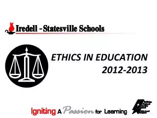 ETHICS IN EDUCATION 2012-2013