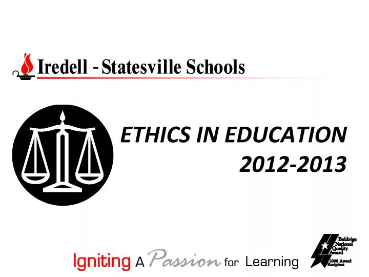 ethics in education 2012 2013