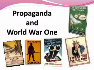 Propaganda and World War One