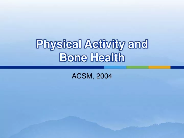 physical activity and bone health