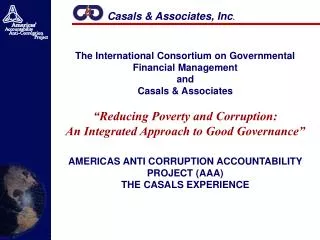 Casals &amp; Associates, Inc .