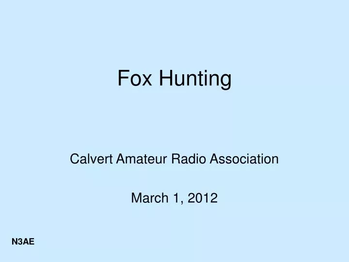 fox hunting