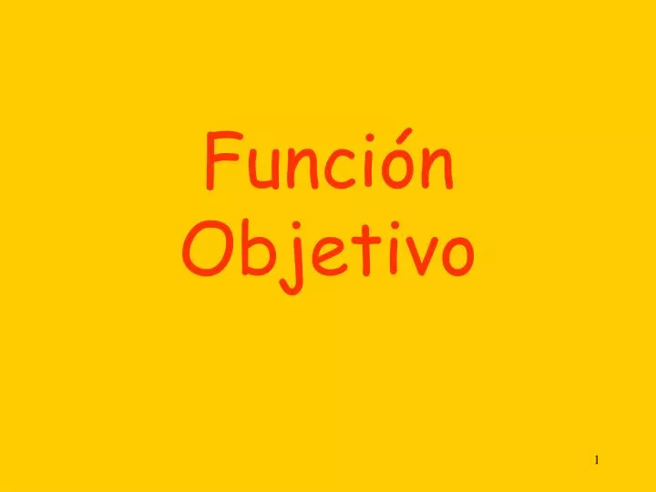 funci n objetivo