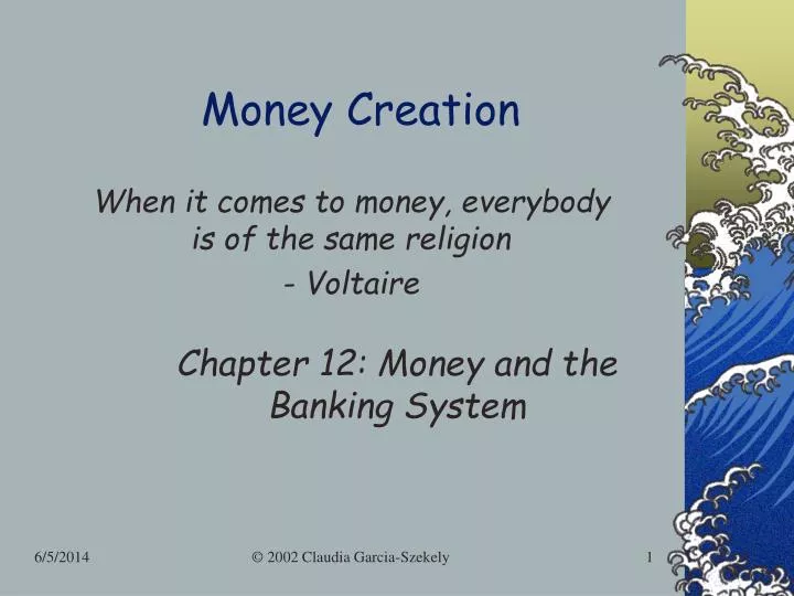 money creation
