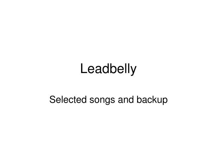 leadbelly