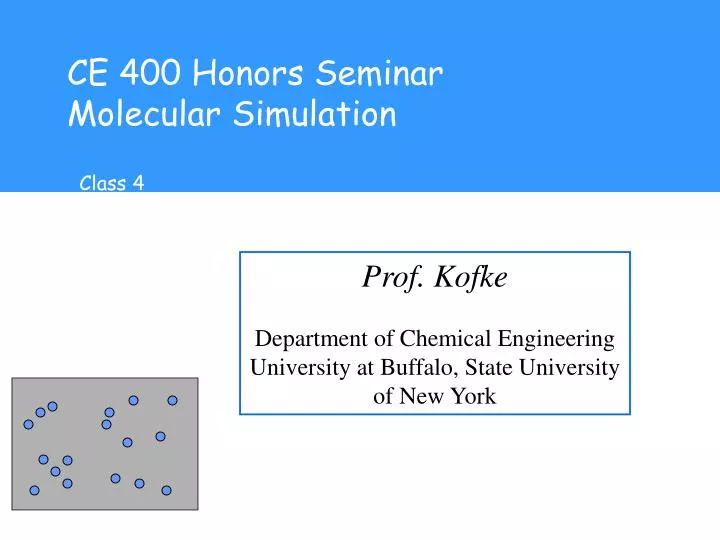 ce 400 honors seminar molecular simulation