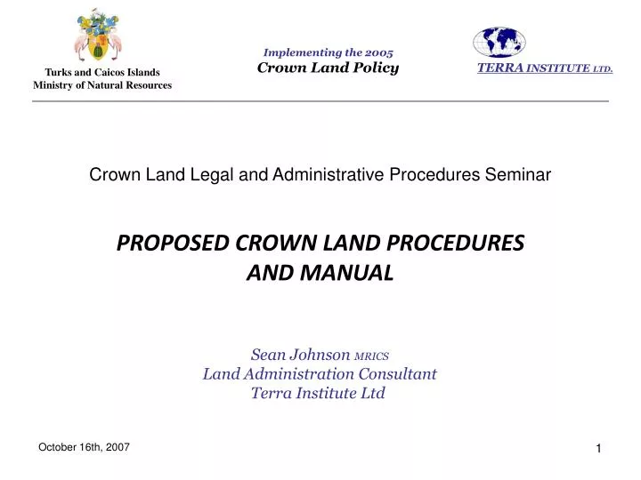 crown land legal and administrative procedures seminar