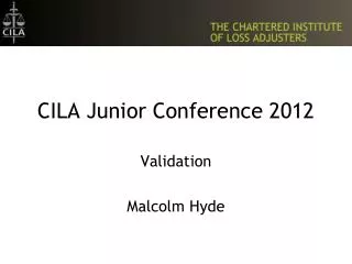 CILA Junior Conference 2012