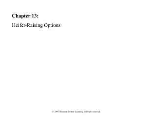 Chapter 13: Heifer-Raising Options