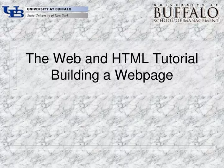 the web and html tutorial building a webpage