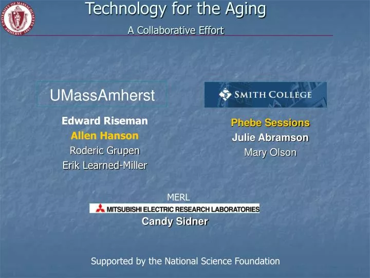 technology for the aging a collaborative effort