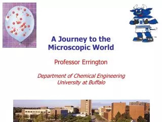 A Journey to the Microscopic World Professor Errington Department of Chemical Engineering University at Buffalo