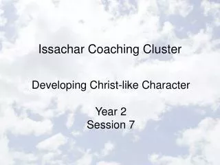 Issachar Coaching Cluster