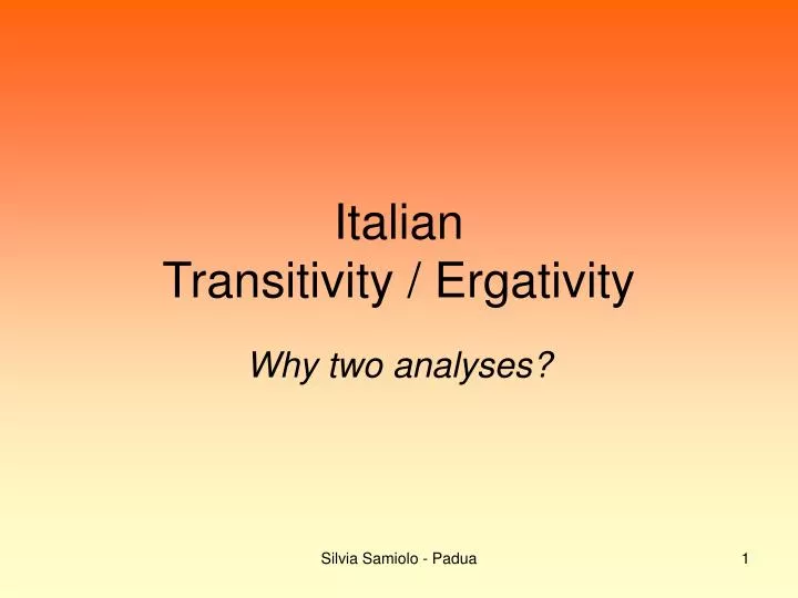 italian transitivity ergativity