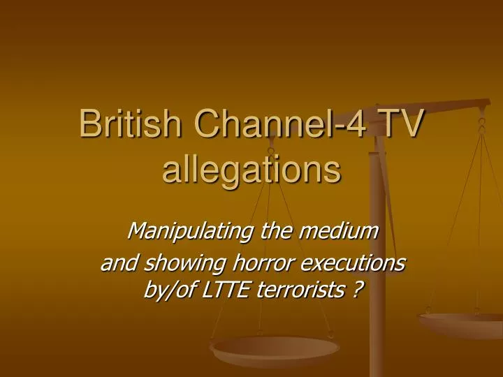 british channel 4 tv allegations
