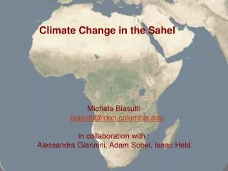 Climate Change in the Sahel