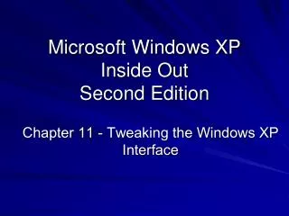 Microsoft Windows XP Inside Out Second Edition