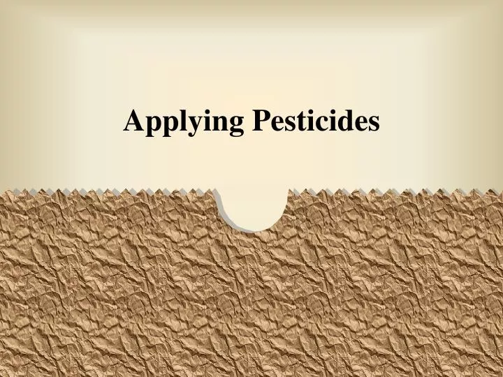 applying pesticides