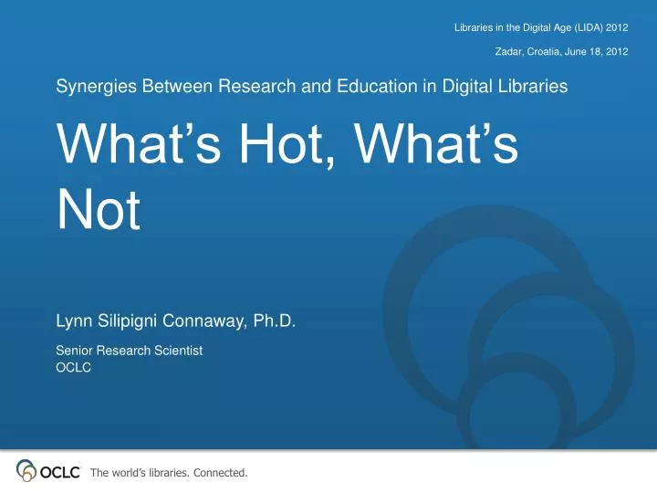 synergies between research and education in digital libraries