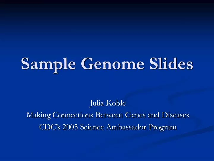 sample genome slides