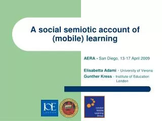 A social semiotic account of (mobile) learning