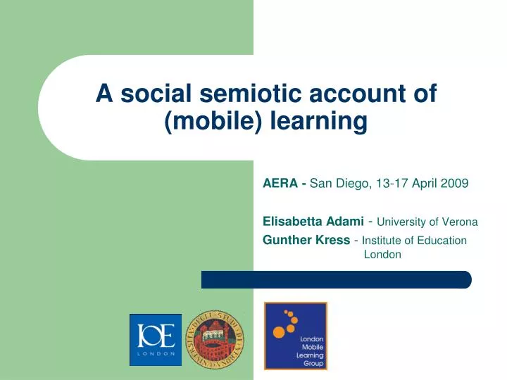 a social semiotic account of mobile learning