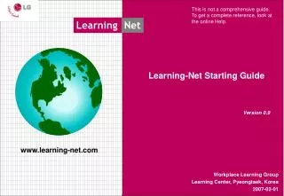 Learning-Net Starting Guide