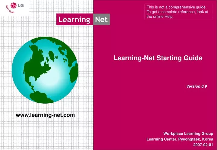 learning net starting guide