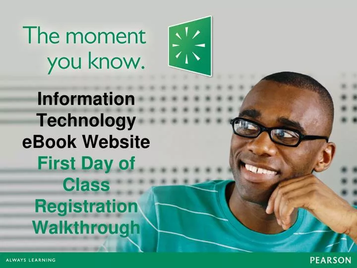 information technology ebook website first day of class registration walkthrough