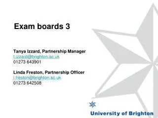 Exam boards 3