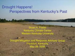 Drought Happens! 	Perspectives from Kentucky's Past