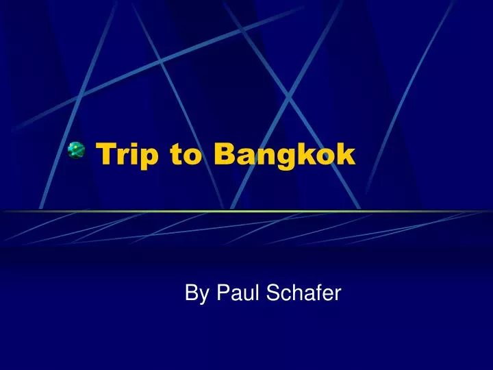 trip to bangkok